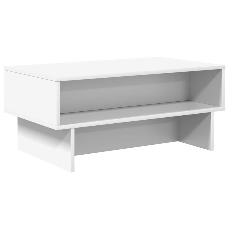 Coffee Table with Storage, 35cm. H x 80cm. L x 46cm. W, White