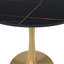 Table de salle à manger ronde Bristol 24 po avec plateau en pierre frittée et base en acier inoxydable-620894611