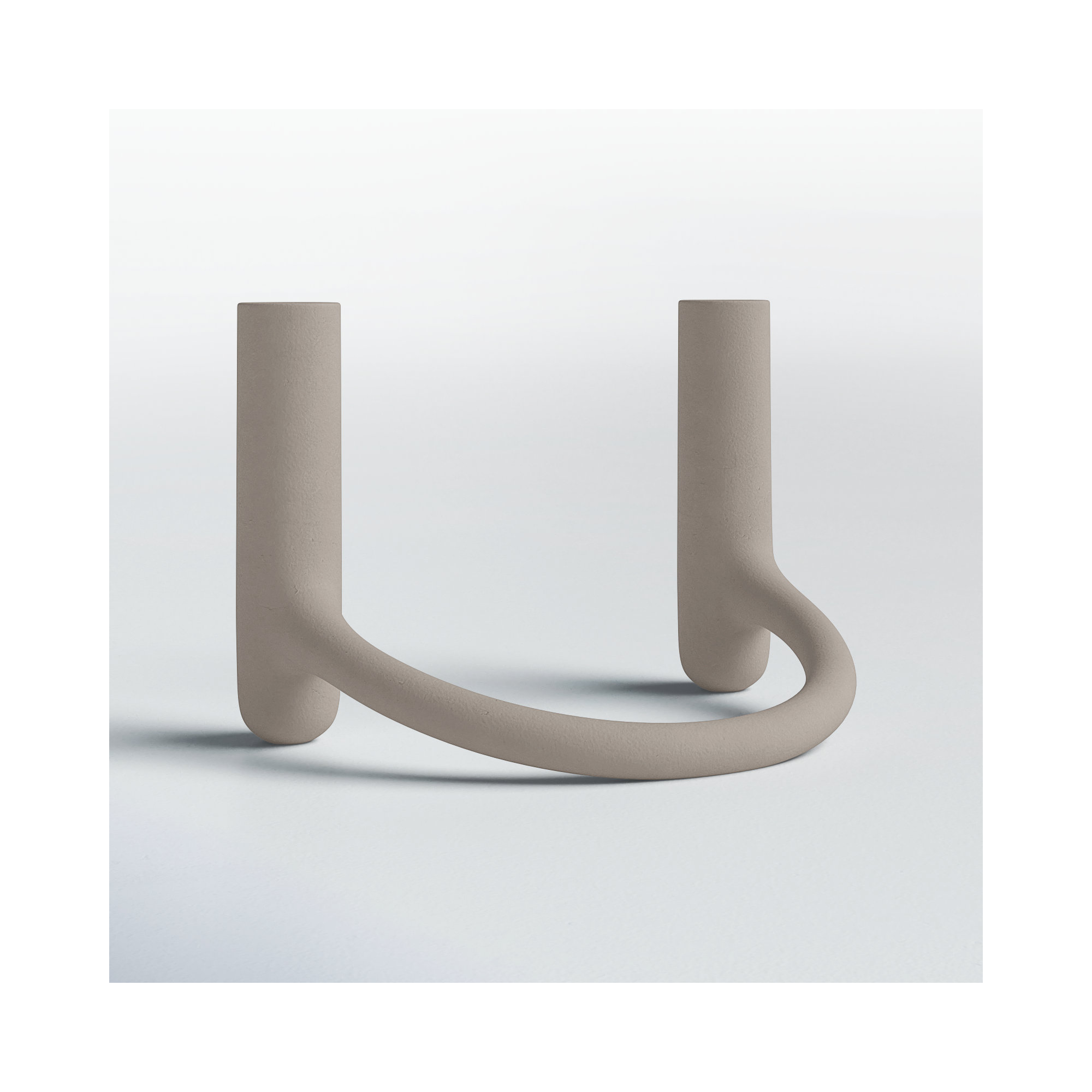 Aluminium Multi Candleholder, Off White