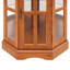 Vitrine de coin avec 5 tablettes et éclairage, aspect chêne, Essence-409532663