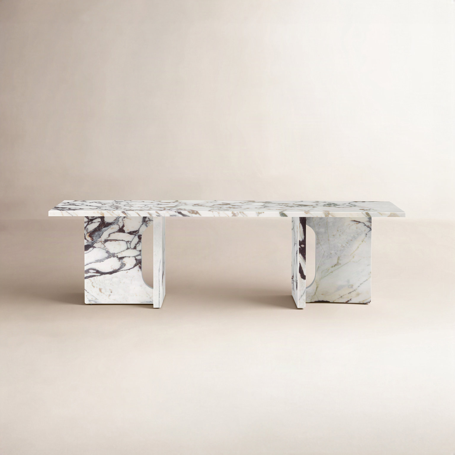 Androgyne Stone Single Coffee Table, Brown/Gray, Brown/Gray