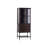 Retro Black Solid Wood Display Stand