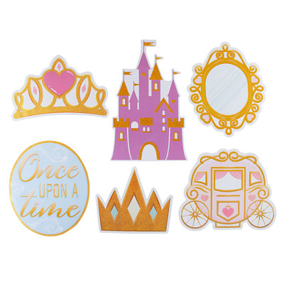 Ensemble de 6 pièces en carton découpées princesse