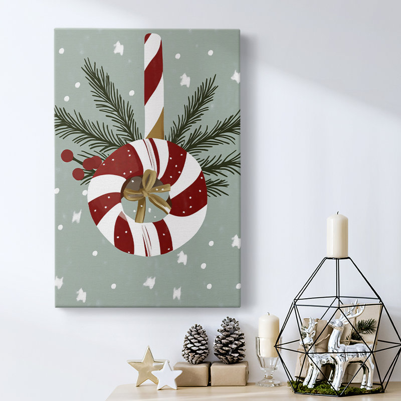 Art des Fêtes de Noël - Toile tendue avec châssis DCCD, H 18 po x l 12 po