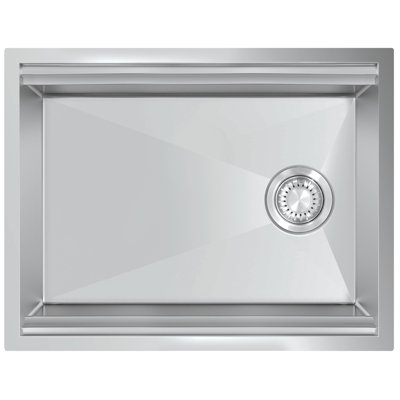Ukinox 484 mm W Single Bowl Stainless Steel Undermount and Drop-In Kitchen Sink