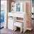 37-Inch Vanity Table With Sliding LED Mirror, Touch Control, Tri-Color Lighting, And High-Capacity Storage For Spacious Bedrooms-1346545502