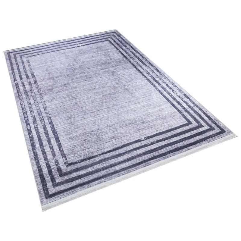 Tapis gris lavable Fredonia, Rectangle 5 pi 3 po x 7 pi 7 po