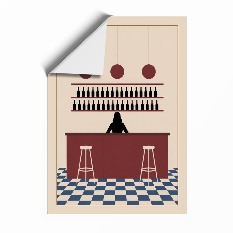 Bar Interior Art Deco - Framed Print, A1 - 84.1 x 59.4 cm, Unframed