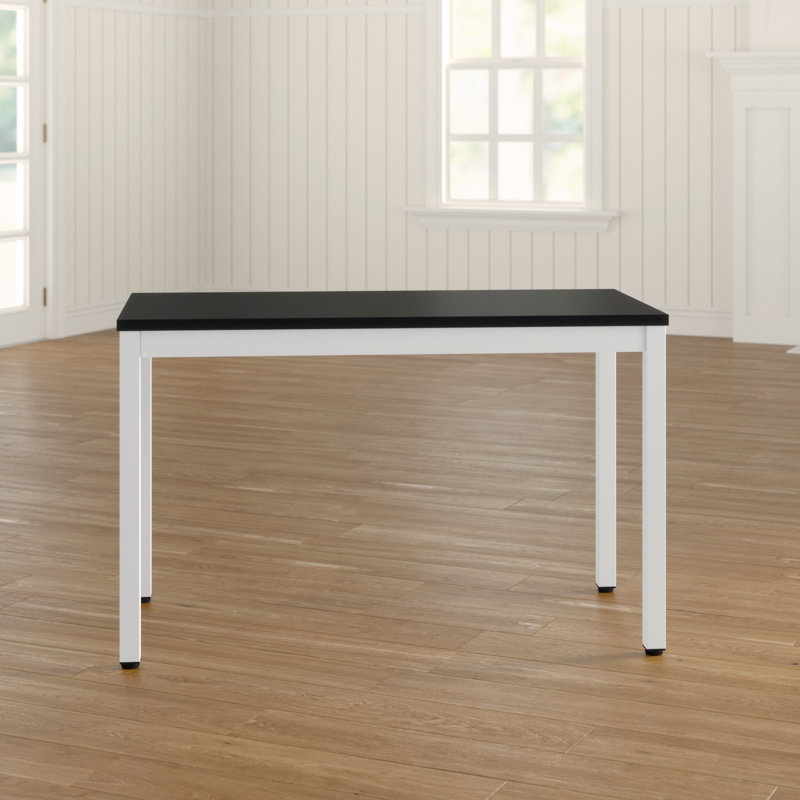 Hedgevale Metal Base Writing Desk, Black/White