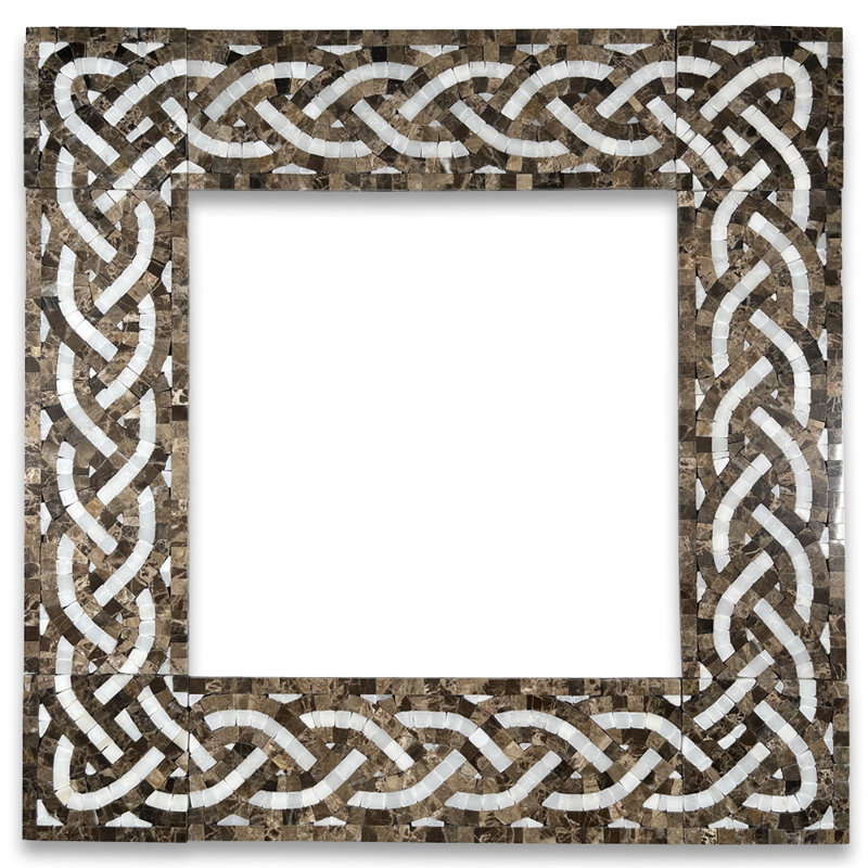 Carreau de mosaïque en marbre 4 po x 12 po Azalea