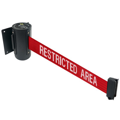Retractable Safety Wall Queue Barrier Belt 120" (Restricted Area)