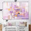 «Pink and Pruple Abstract Shadows I», ensemble d'art mural formes abstraites-107738065-107738063