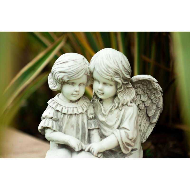 Honoria Angels & Cherubs Weather Resistant UV Resistant Plastic Garden Statue