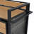 52.8"W Wicker Outdoor Grill Cart with Extended Plastic Wood Table Top, Rolling Kitchen Island on Wheels with Storage Cabinet, for Patio Backyard Garden Poolside, Double Handle Design, Grey