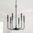 6 - Light Steel Dimmable Geometric Chandelier-919864039
