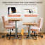 Fauteuil de bureau en velours rose avec accoudoirs rabattables, fauteuil de direction pivotant Criss Cross avec 2 poches latérales, meuble-lavabo moderne et fauteuil d'ordinateur avec roues-117671834-130973134