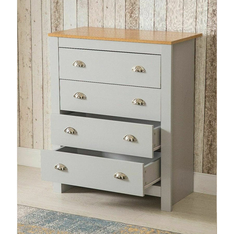 Amarelis 79cm W Chest of Drawers, Grey/Oak