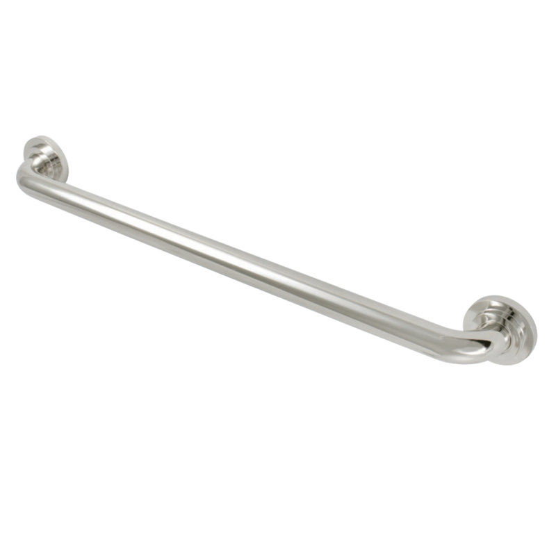 Kingston Brass Manhattan 1-1/4 Inch O.D Grab Bar, 24" W, Polished Nickel