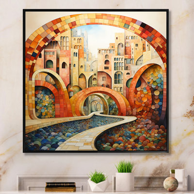 Orange Bridge Dynamic Archway Pointillism I