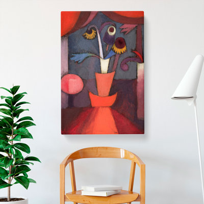 Autumn Flower by Paul Klee - Wrapped Canvas Painting