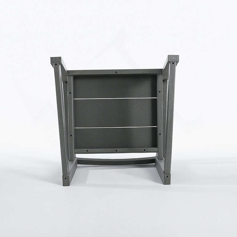 Fauteuils d'extérieur et de jardin en PEHD gris avec design et dossier modernistes pour des sièges durables et écologiques