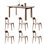 Simple high-end rectangular dining table set