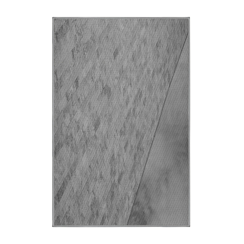Tapis gris en laine de couleur unie, Rectangle 8 pi x 12 pi