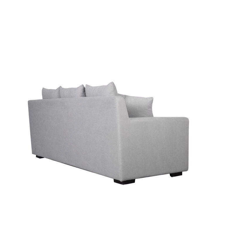 Canapé 3 places Cory, Mélange de polyester gris clair