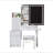 Vanity Desk Set With Sliding Lighted Mirror, Makeup Dressing Table With 4 Drawers & 9 Storage Spaces, Hidden Compartments And Cushioned Stool, White Beauty Furniture For Bedroom