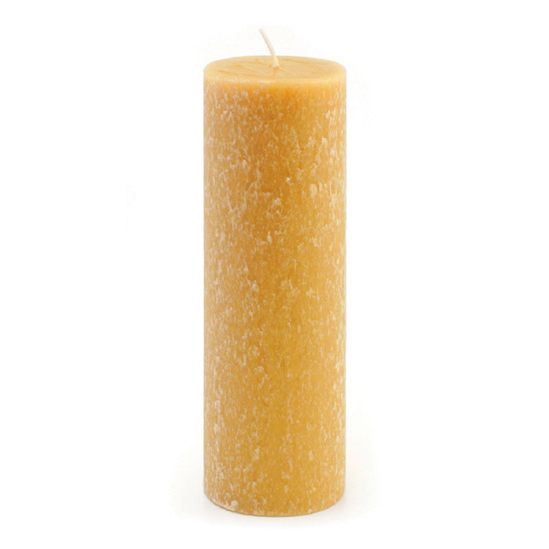 Timberline Unscented Pillar Candle, 9" H x 3" W x 3" D, Butterscotch