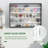 5-Tier Display Cabinet, Wall-Mounted Glass Door Cabinet with 4 Adjustable Shelves, Black