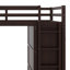 Lit mezzanine avec tiroirs, bureau et garde-robe-106491191
