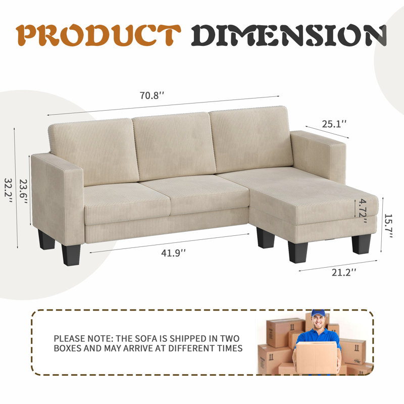 Modulaire rembourré, Beige