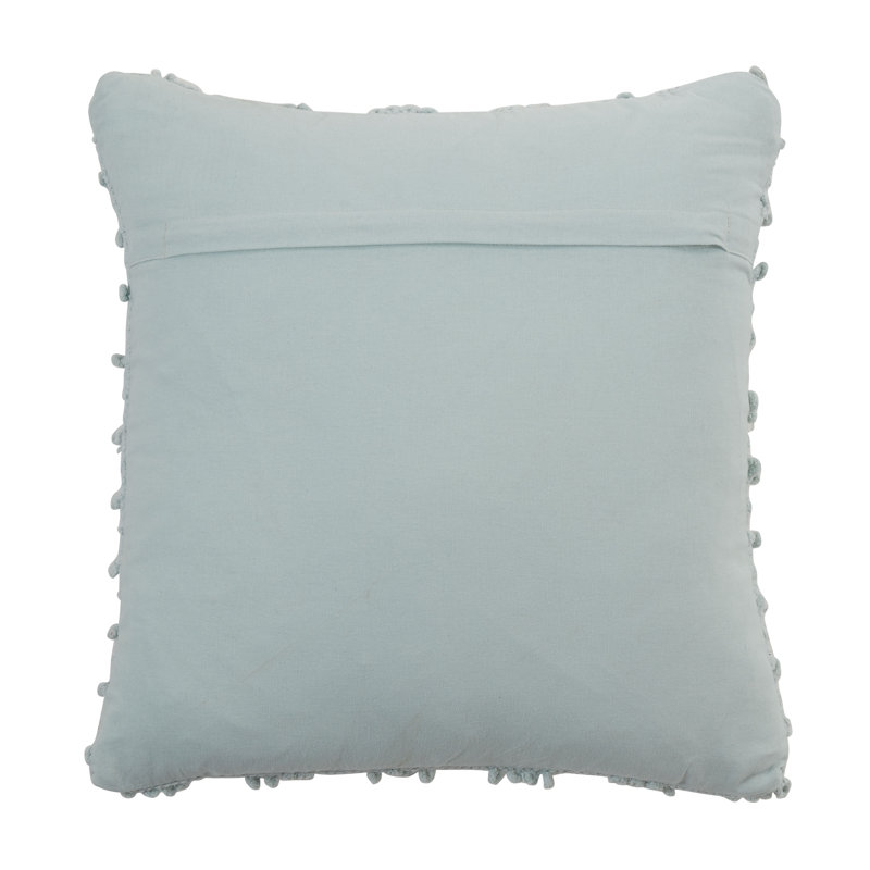 Cotton Throw Pillow, Light Blue