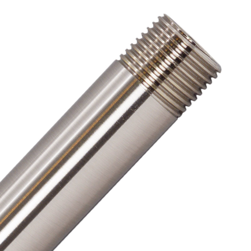 ½” x 6" IPS Brass Pipe Nipple, Satin Nickel