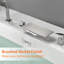 Robinet de baignoire à 4 trous à fixation sur le comptoir avec douche à main Robinet de baignoire à cascade avec robinets de baignoire à poignée simple en laiton-107418269