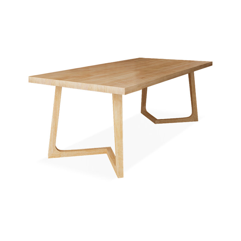 Bureau rectangulaire en bois massif Burlywood, H 29,53 po x l 62,99 po x P 27,56 po
