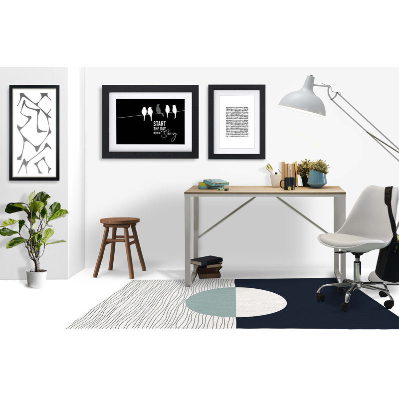 Tapis de chaise rectangulaire Carmy, L 36 po x L 60 po, gris