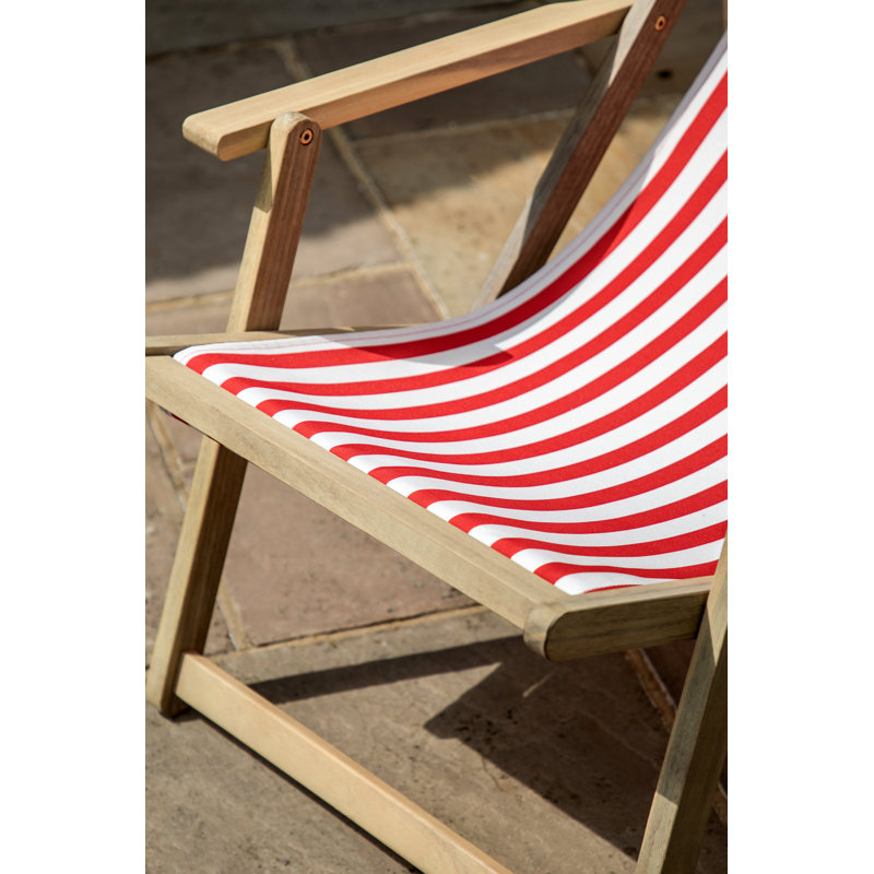 Newburyport Folding Deck Chair, Red