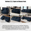 Nuage de chenille bleu 2 pièces, canapé contemporain pour espaces de vie, agencement personnalisable, froissé, siège mi-ferme, dossier rembourré, accoudoirs carrés, installation rapide