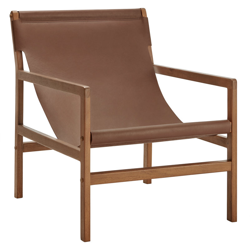 Sonora   Leather Sling Chair, Nutmeg Brown