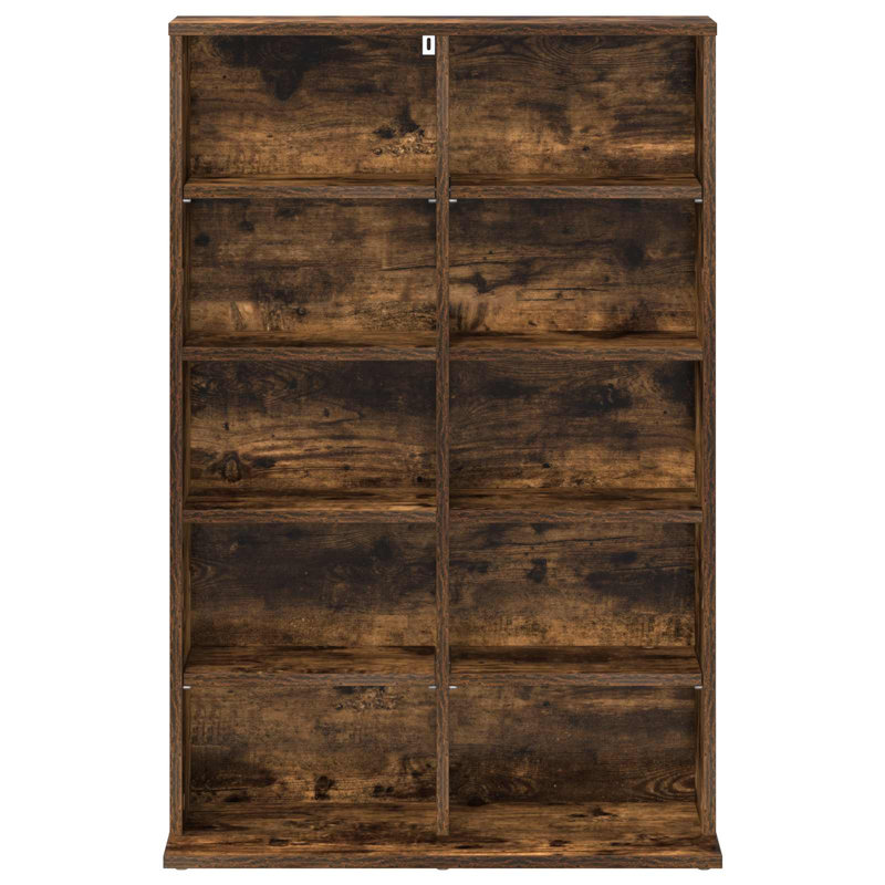 97.5 cm H Media Shelves, Smoked Oak