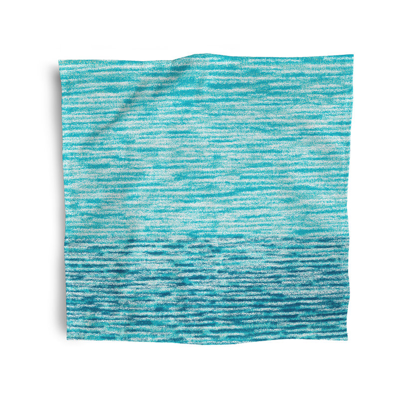 Vannie Polyester Abstract Square Napkin, Teal