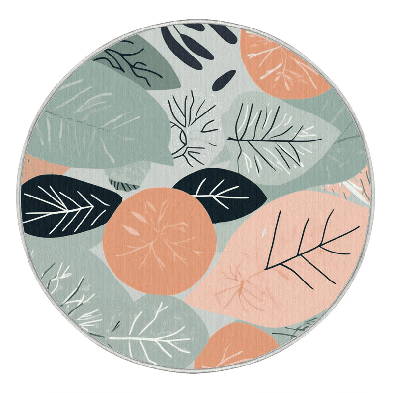 Tranquil Flora Rug, Round 7'