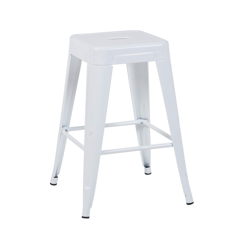 Tabouret à hauteur de comptoir 24 po, Blanc, 2, 24