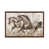 Toile avec cadre en bois brun classique