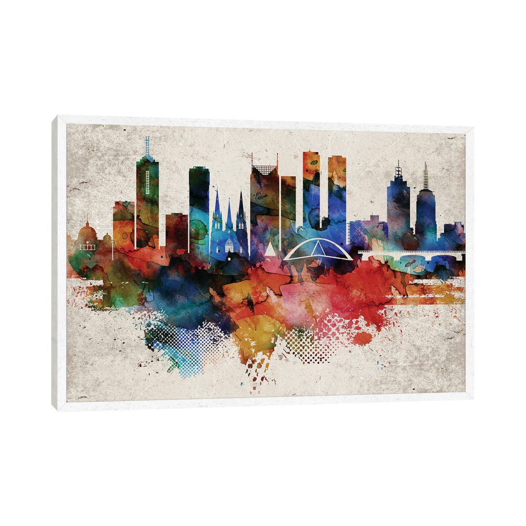 Melbourne Abstract by WallDecorAddict - Wrapped Canvas Gallery-Wrapped Canvas Giclée