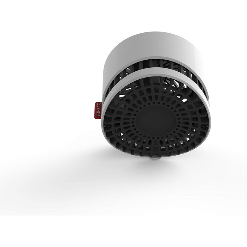 Boneco F50 Personal Fan Grey / White - USB Powered, Compact Tabletop Fan with 2 Speeds & Adjustable Airflow, Portable Desk Cooling Unit with Stand, Modern Swiss Design