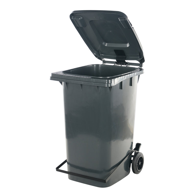Poubelle en poly, 64 pte, Gris
