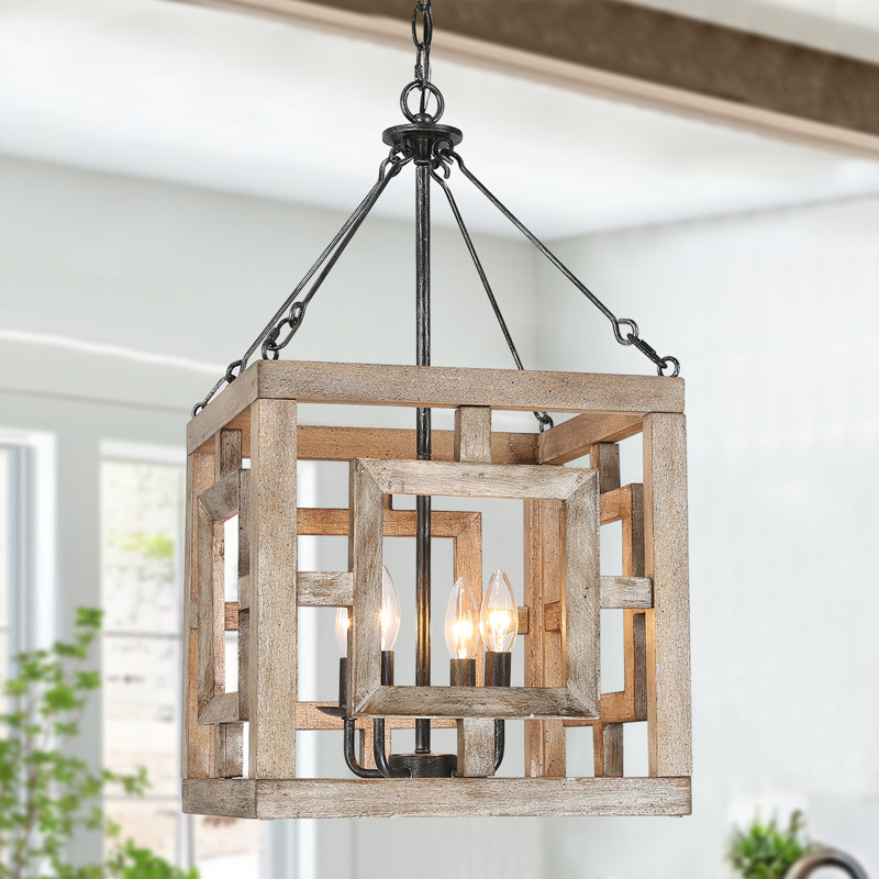 Luminaire suspendu lanterne à intensité variable 4 lumières Darsie